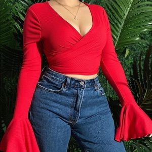 Red blouse
